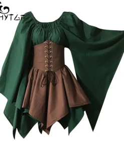 Renaissance Vintage Dress Women Palace Victoria Medieval Costume