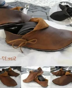 Cosplay Men's Medieval PU Leather Shoe Middle Ages Ankle Boots