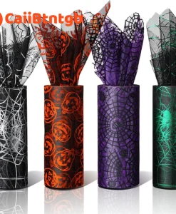 Halloween Tulle Roll Spider Web Tulle Ribbon Pumpkin Bat
