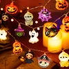 Halloween Party LED String Lights Pumpkin Ghost Spider Web Hanging