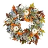 45cm Fall Wreaths for Front Door Autumn Maples Leaf Pumpkin Pine Cone