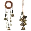Witch Bells Protection Door Hangers Witch Wind Chimes Wreath Handmade