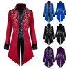 Halloween Men's Retro Gothic Tuxedo Coat Victorian Steampunk Coat