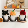 Fall Gnome Figurines Pumpkin Black Cat Swedish Elf Dwarf Plush