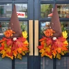 Artificial Fall Door Wreath Fall Wreath Wall Pendant Wreath Gnome