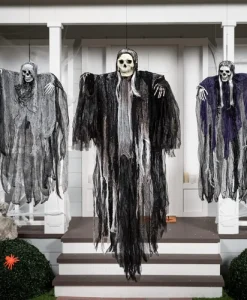 3 Pack Hanging Halloween Skeleton Ghosts/Grim Reaper Decorations